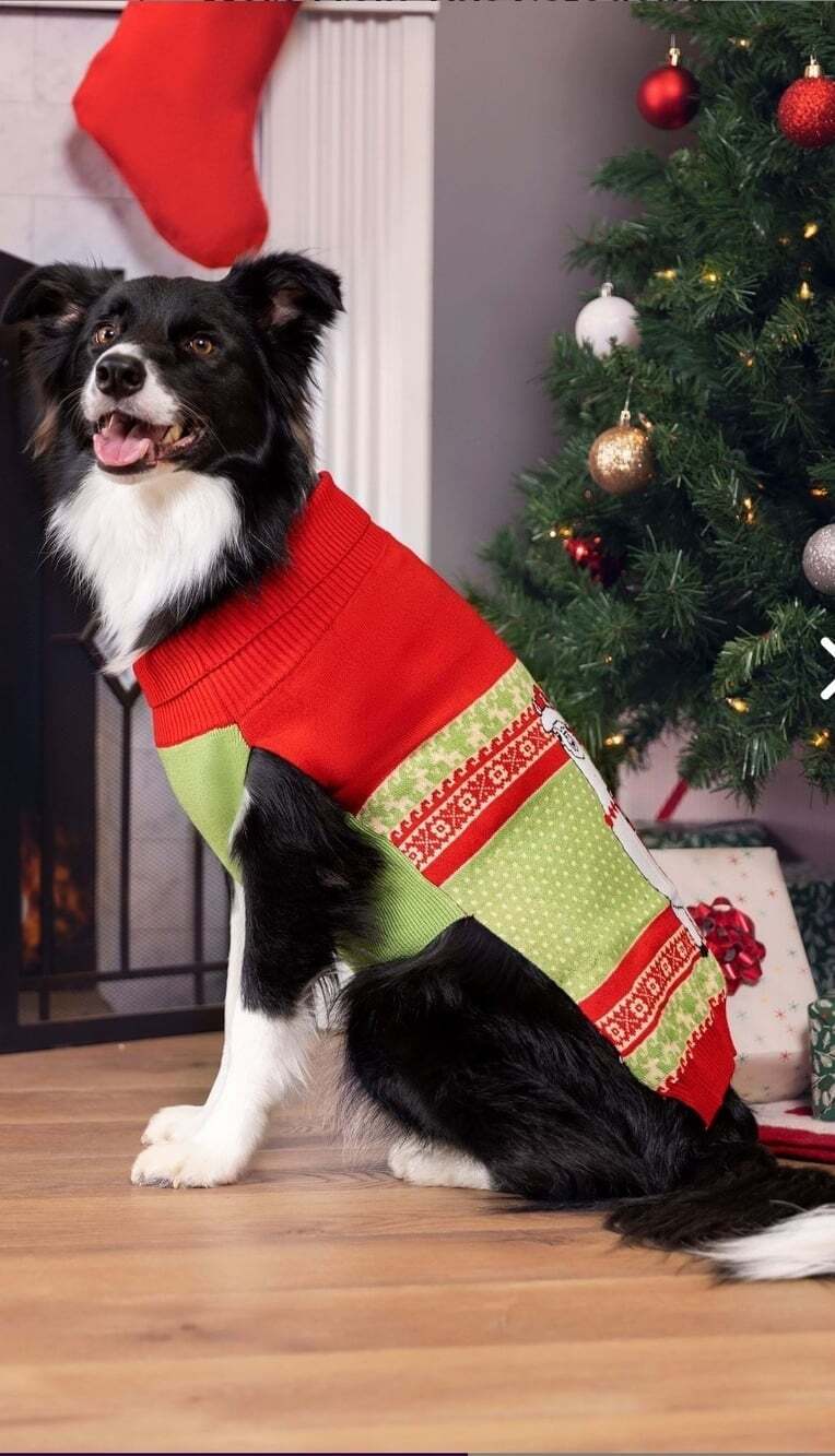 Llama Dog Holiday Christmas Pet Ugly Sweater Medium Xmas Noel Funny New NWT - Picture 2 of 4